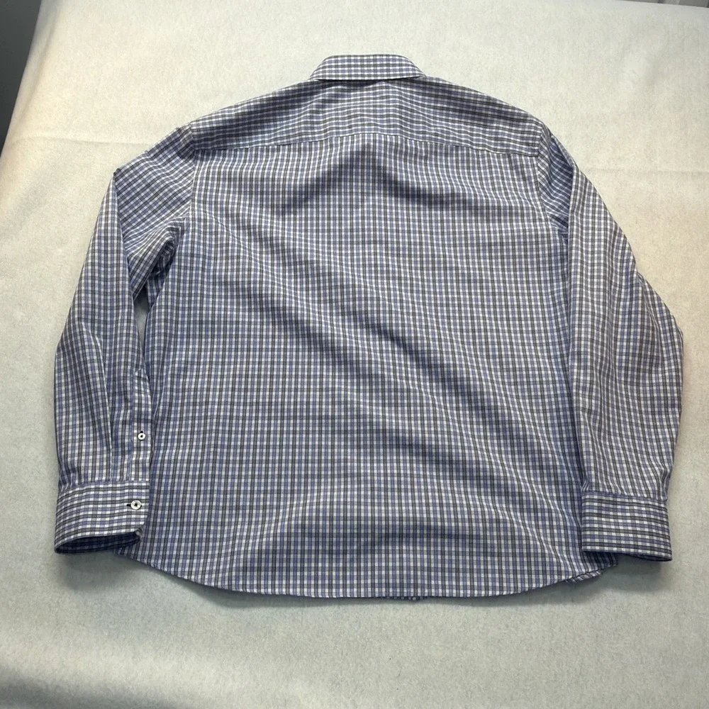 UNTUCKit   Durif WF Reg Fit Men's‎ XXXL  Long Sleeve Button Up Blue Plaid 01096 - Picture 10 of 13